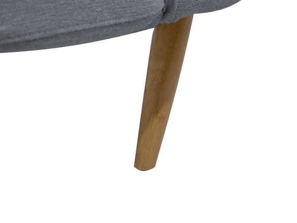 Sovesofa Lysegrå Stoff 3-seter Skumpolstring Justerbar ryggstøtte Sofa med sovefunksjon Enkeltseng Moderne stil