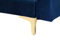 Miniatyrbilde 11 av 11: Sofagruppe Marineblå Fløyel 3-seters sovesofa 2 lenestoler Justerbar rygg Sovefunksjon Metallben Dekorative knapper Moderne design Stue