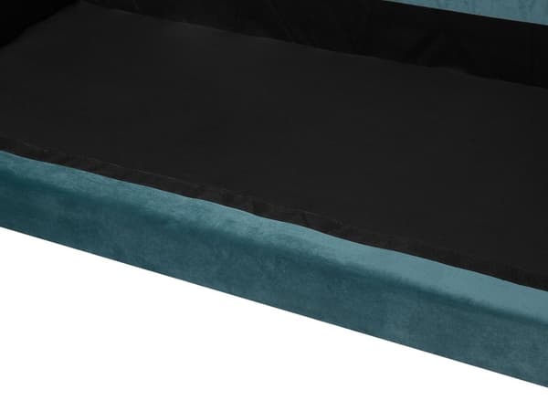 Sofa Blå Fløyel Polstret Lyst tre 2-seter med 6 puter Retro Klassisk design Stue