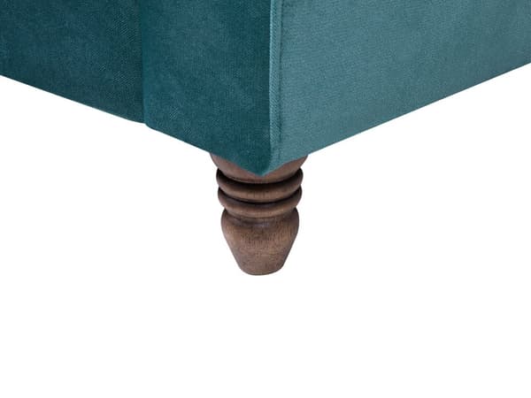 Sofa Blå Fløyel Polstret Lyst tre 2-seter med 6 puter Retro Klassisk design Stue