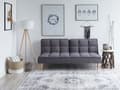 Miniatyrbilde 2 av 11: Sovesofa Mørkegrå 3-seters Sovesofa med Quiltet Rygg