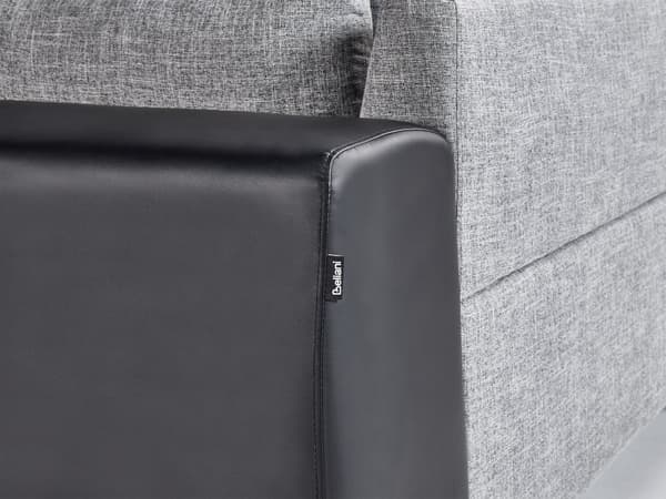 Sofa Grå Svart Stoff 4-seter Metallben 8 puter Moderne design Stue