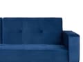 Miniatyrbilde 6 av 9: Sovesofa Marineblå Fløyel 3 Seter Moderne Skinneseng med Armlener
