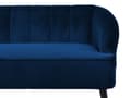 Miniatyrbilde 7 av 9: Sofa Marineblå Fløyelssofa med 3 seter Kanalrygg og Innfelte Armer Ben i Tre Elegant Design