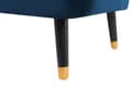 Miniatyrbilde 8 av 9: Sofa Marineblå Fløyelssofa med 3 seter Kanalrygg og Innfelte Armer Ben i Tre Elegant Design