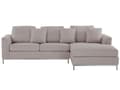 Miniatyrbilde 1 av 6: Hjørnesofa i beige stoff med polstring L-formet, venstrevendt