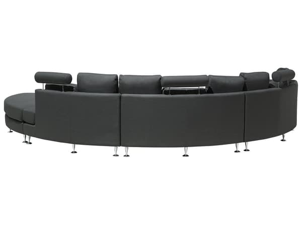 Sofa Mørkegrå Polstring U-formet Lounge Moderne Stue