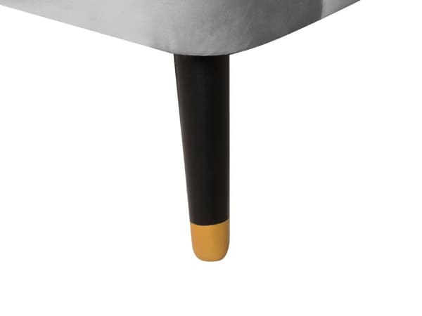 Sofa Lysegrå Fløyelssofa med 3 seter Kanalrygg og Innfelte Armer Ben i Tre Elegant Design