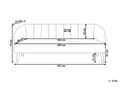 Miniatyrbilde 3 av 9: Sofa Rosa Fløyelssofa med 3 seter Kanalrygg og Innfelte Armer Ben i Tre Elegant Design