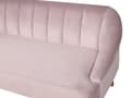 Miniatyrbilde 6 av 9: Sofa Rosa Fløyelssofa med 3 seter Kanalrygg og Innfelte Armer Ben i Tre Elegant Design