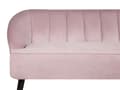 Miniatyrbilde 7 av 9: Sofa Rosa Fløyelssofa med 3 seter Kanalrygg og Innfelte Armer Ben i Tre Elegant Design