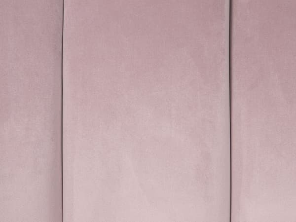 Sofa Rosa Fløyelssofa med 3 seter Kanalrygg og Innfelte Armer Ben i Tre Elegant Design
