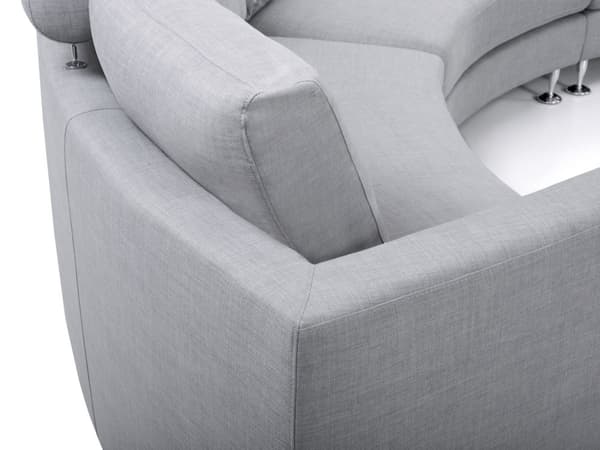 Sofa Lysegrå Polstring U-formet Lounge Moderne Stue