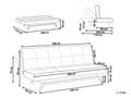 Miniatyrbilde 3 av 9: Sovesofa Flerfarget Lappeteppe Stoff med 3-seters Click Clack-mekanisme