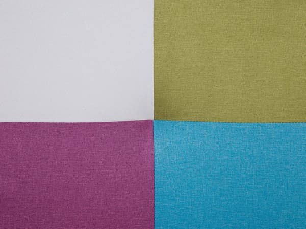 Sovesofa Flerfarget Lappeteppe Stoff med 3-seters Click Clack-mekanisme
