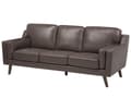 Miniatyrbilde 4 av 11: Sofa Brun 3-seter Fløyel Ben Eiketre Klassisk Stue fra midten av århundret