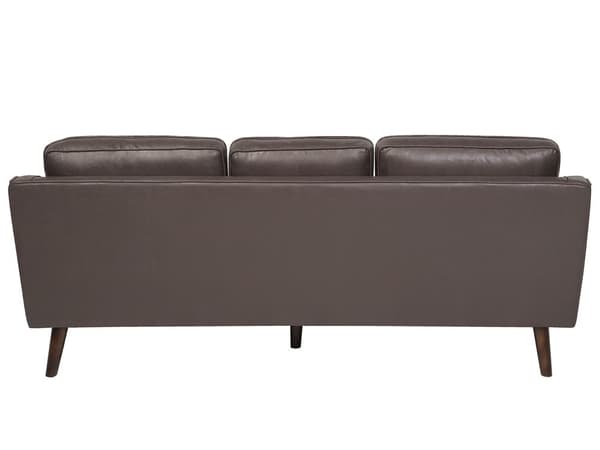 Sofa Brun 3-seter Fløyel Ben Eiketre Klassisk Stue fra midten av århundret