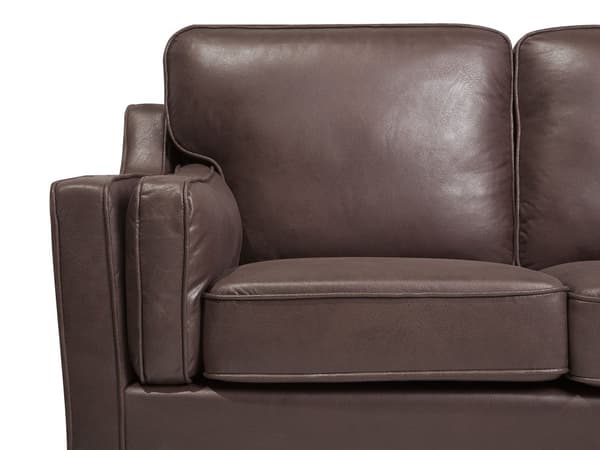Sofa Brun 3-seter Fløyel Ben Eiketre Klassisk Stue fra midten av århundret