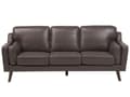 Miniatyrbilde 1 av 11: Sofa Brun 3-seter Fløyel Ben Eiketre Klassisk Stue fra midten av århundret