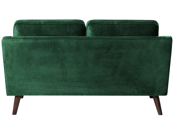 Sofa Grønn 2-seter Fløyel Ben Eiketre Klassisk Stue fra midten av århundret