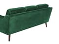 Miniatyrbilde 7 av 11: Sofa Grønn 3-seter Fløyel Ben Eiketre Klassisk Stue fra midten av århundret