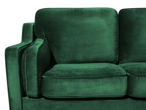 Sofa Grønn 3-seter Fløyel Ben Eiketre Klassisk Stue fra midten av århundret
