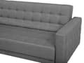 Miniatyrbilde 7 av 11: Sovesofa Grå Stoff 3-seter Metallben Dekorative knapper Justerbar rygg Moderne design Stue Sofa