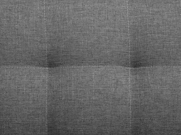 Sovesofa Grå Stoff 3-seter Metallben Dekorative knapper Justerbar rygg Moderne design Stue Sofa