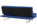 Miniatyrbilde 7 av 10: Sovesofa Marineblått Fløyel 3-seter Click Clack-mekanisme Justerbare Armlener