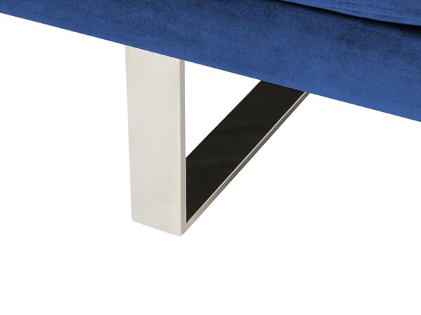 Sovesofa Marineblått Fløyel 3-seter Click Clack-mekanisme Justerbare Armlener