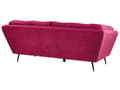 Miniatyrbilde 5 av 9: Sofa Burgunder Fløyel Metallben 210 x 90 cm med puter Retro