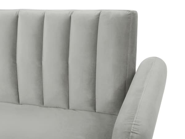 Sovesofa Lysegrå Fløyel 3-seter 212 x 90 x 80 cm Justerbar ryggstøtte Klikk-klakk-mekanisme Moderne Glamorøs Sofa Gjesteseng Stue