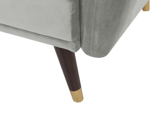 Sovesofa Lysegrå Fløyel 3-seter 212 x 90 x 80 cm Justerbar ryggstøtte Klikk-klakk-mekanisme Moderne Glamorøs Sofa Gjesteseng Stue