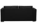 Miniatyrbilde 6 av 11: 3-seters Sofa Svart Spalteskinn Forkrommede Ben Retro Design