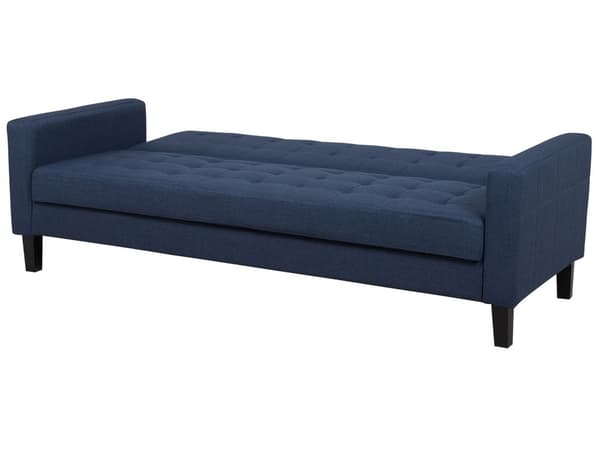Sovesofa Mørkeblå Stoff 3 Seter Click Clack Quiltet Polstring