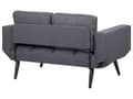 Miniatyrbilde 5 av 9: Sovesofa Mørkegrå Grå Polyester Justerbare Armlener Minimalistisk Design