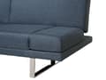 Miniatyrbilde 6 av 8: Sovesofa Mørkeblått Stofftrekk 4-seter Click Clack-mekanisme Justerbare Armlener