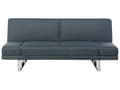 Miniatyrbilde 1 av 8: Sovesofa Mørkeblått Stofftrekk 4-seter Click Clack-mekanisme Justerbare Armlener