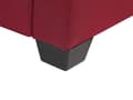 Miniatyrbilde 9 av 10: Hjørnesofa Mørkerød Polyesterstoff 3-seter Trekonstruksjon Svarte ben Sjeselong Puter med avtakbare trekk Minimalistisk stil Sofa Stue