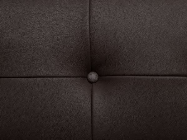 Sofa Brun Splittskinn 3-seters Knepet Trekk Gummitreben Retro Stil