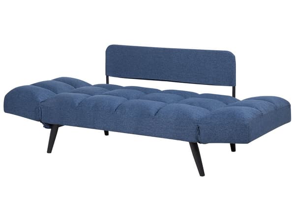 Sovesofa Marineblå Blå Polyester Justerbare Armlener Minimalistisk Design