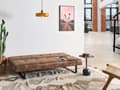 Miniatyrbilde 4 av 11: Sovesofa Brun Imitert Skinn 3-seter Uten armlener Minimalistisk Moderne Stue Soverom