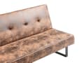 Miniatyrbilde 9 av 11: Sovesofa Brun Imitert Skinn 3-seter Uten armlener Minimalistisk Moderne Stue Soverom
