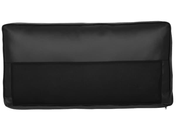 Sofa Svart Skinn med 3-seter Metallben Polstret Rygg Minimalistisk Moderne