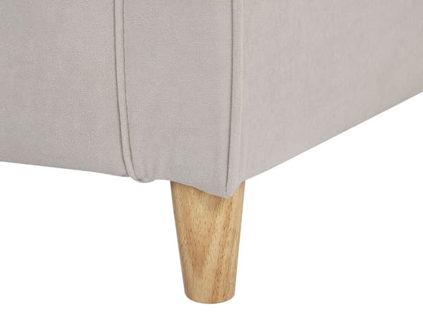 Sofa Beige Fløyelsstoff med Treramme med Pocketfjærer Stue 3-seter