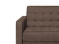 Miniatyrbilde 7 av 9: Hjørnesofa Brun Stoff Tuftet Moderne L-formet Modulær 4-seter Venstre Sjeselong