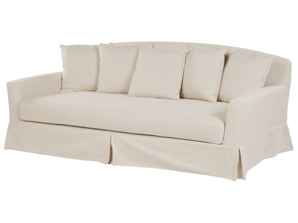 3-seters sofa Beige Polyesterstoff Treben Avtakbart trekk Ryggputer med skumfyll Klassisk design Stue