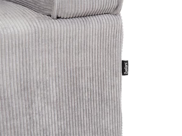 Sofa Kordfløyel Lysegrå 3 Seter Komfortabel Stue Moderne Retro