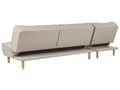 Miniatyrbilde 7 av 10: Hjørnesofa Beige stoff møbeltrekk Lyse treben Høyrehånds sjeselong 4-seters