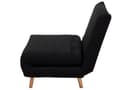 Miniatyrbilde 5 av 11: Sovesofa Svart Polyesterstoff 1-seter Ben i tre Sammenleggbar Uten armlener Ekstra pute Moderne design Skandinavisk stil Gjesteseng